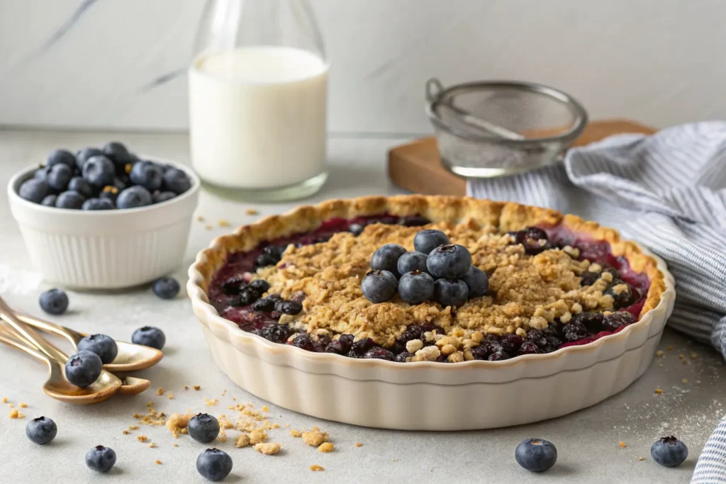 Blueberry Crisp: The Ultimate Recipe for Juicy Berries and a Golden Crunch 7 Mixing blueberry crisp filling