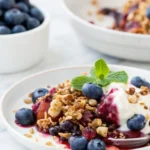 Blueberry Crisp: The Ultimate Recipe for Juicy Berries and a Golden Crunch 9 Blueberry Crisp in baking dish