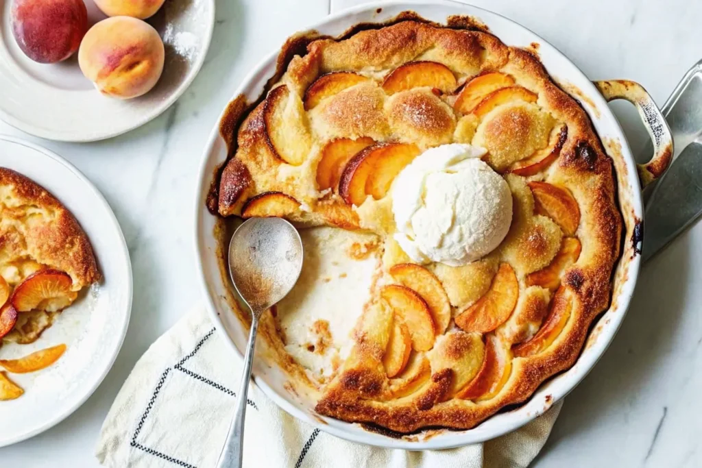 Gluten-Free Peach Cobbler: The Ultimate Summer Dessert for Comfort and Joy 7 Ingredients for gluten-free peach cobbler displayed on a countertop