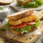 Gluten-Free Fish Sandwich with crispy fillet