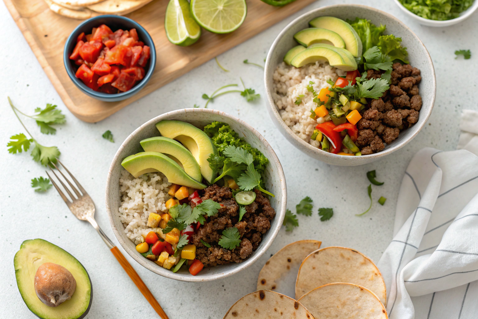 gluten-free taco bowls family dinner