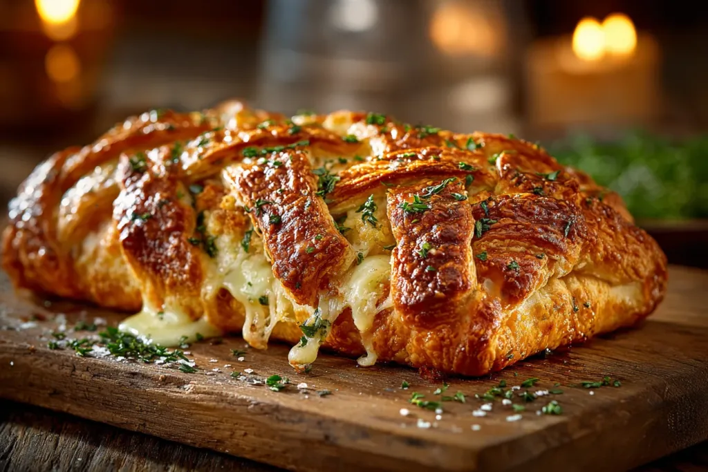 Chicken and Cheese Jalousie Recipe: A Golden, Savory Puff of Joy 8 serving chicken and cheese jalousie with salad