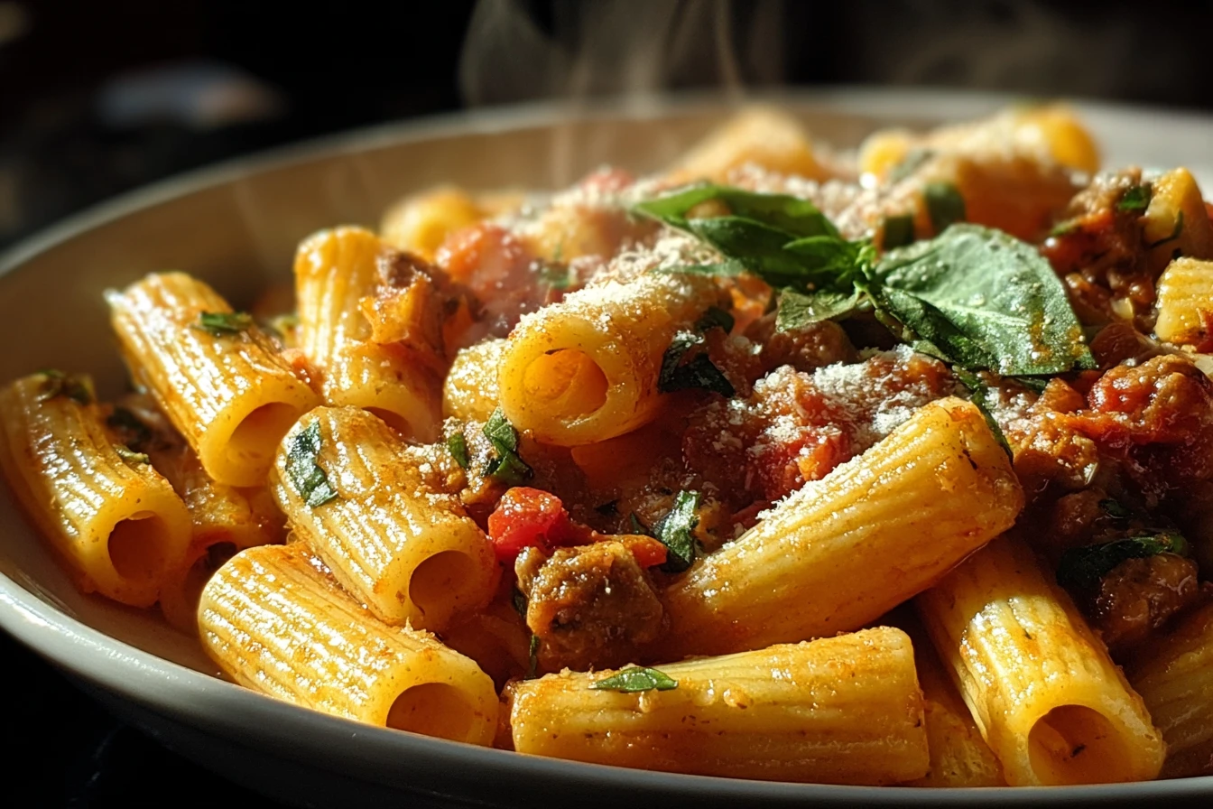 Savory Creamy Spicy Italian Rigatoni for Cozy Nights 4 Creamy Spicy Italian Rigatoni Recipe Best Savory Rigatoni For Dinner Cozy Night Italian Pasta Dishes Easy Creamy Rigatoni ...