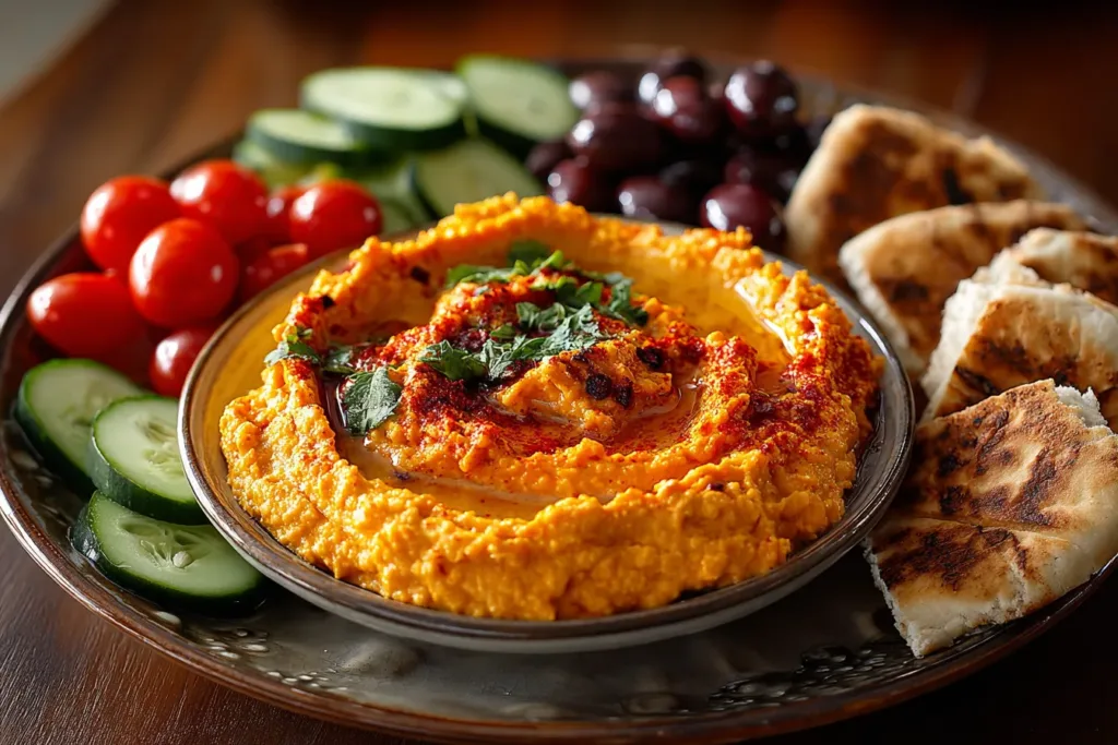 Sweet Potato Hummus Mezze Platter: A Vibrant Family Favorite 7 Blending sweet potato hummus