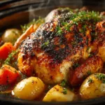 Slow cooker chicken family dinner