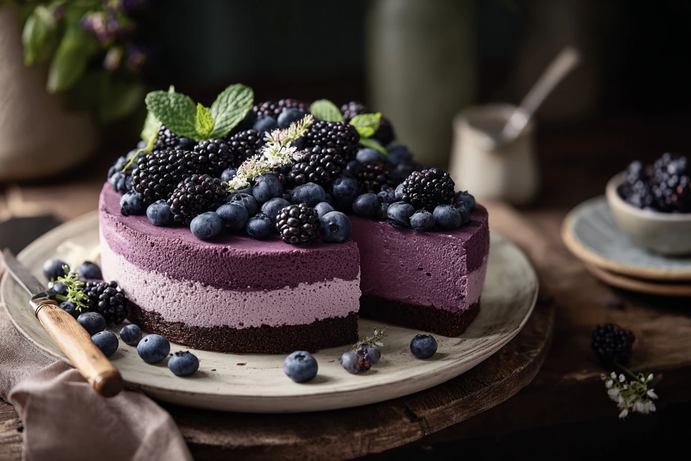 Blueberry Mousse Cake 3 Blueberry Mousse Cake