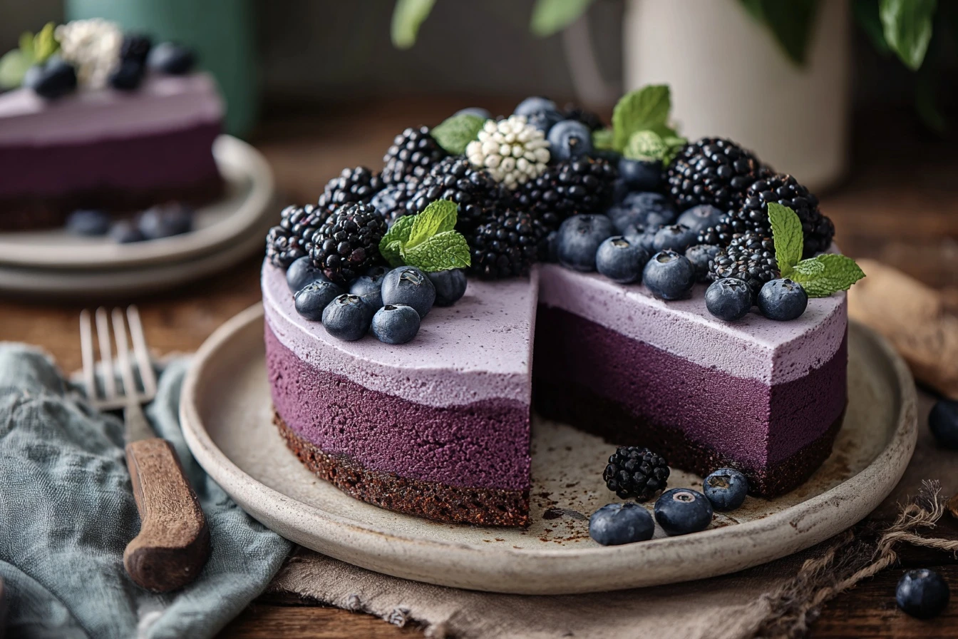 Blueberry Mousse Cake 4 Blueberry Mousse Cake
