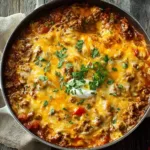 Cheesy Beef Enchilada Skillet