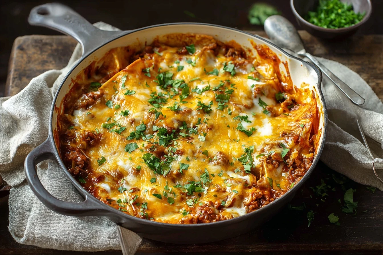 Cheesy Beef Enchilada Skillet 4 Cheesy Beef Enchilada Skillet