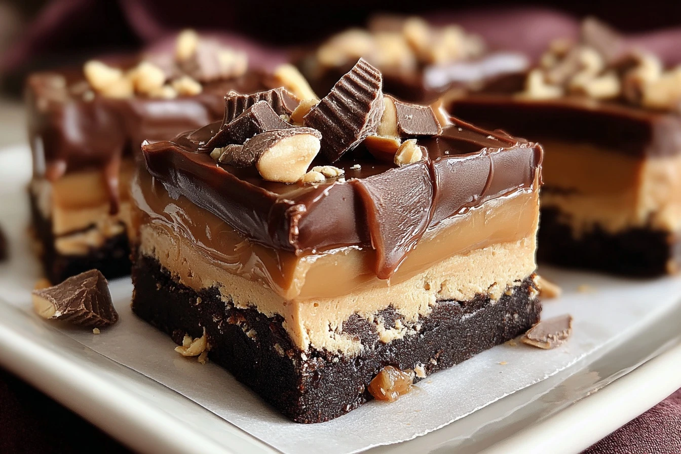 Chocolate Peanut Butter Pie Bars