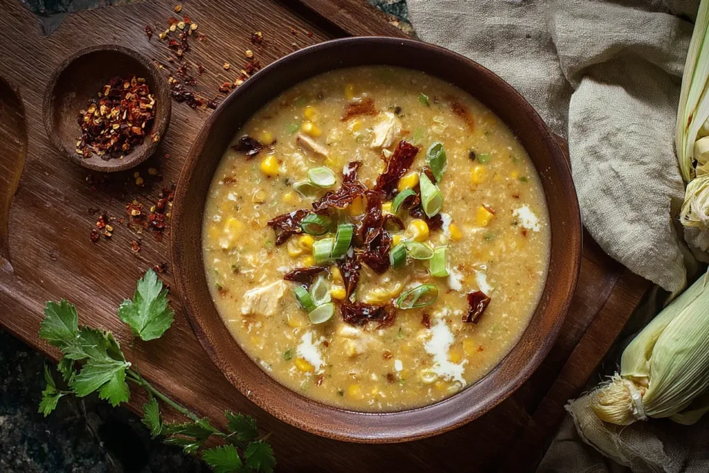 Creamy Chicken Corn Soup Recipe Best Creamy Chicken Corn Soup Homemade Creamy Chicken And Corn Soup Low Fat Creamy Chicken...