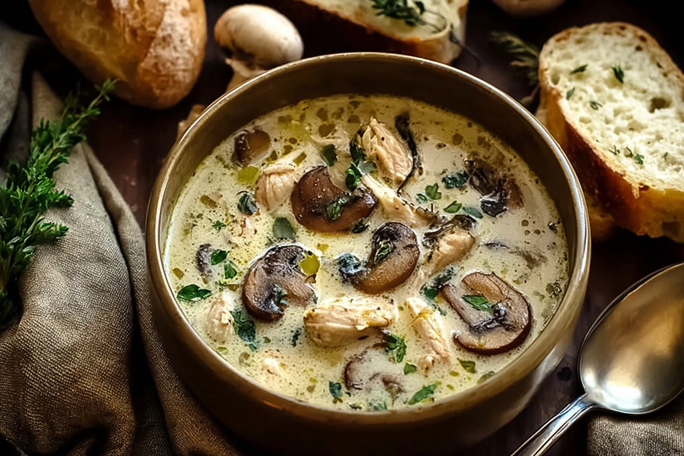 Creamy Rotisserie Chicken Mushroom Soup Cozy Nights
