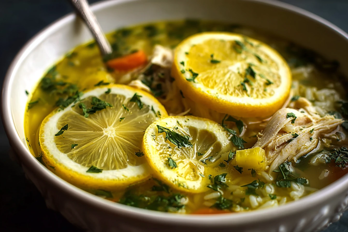 Golden Lemon Turmeric Chicken Soup Recipe Soul-soothing Turmeric Chicken Rice Soup Best Golden Lemon Chicken Soup Turmeric...