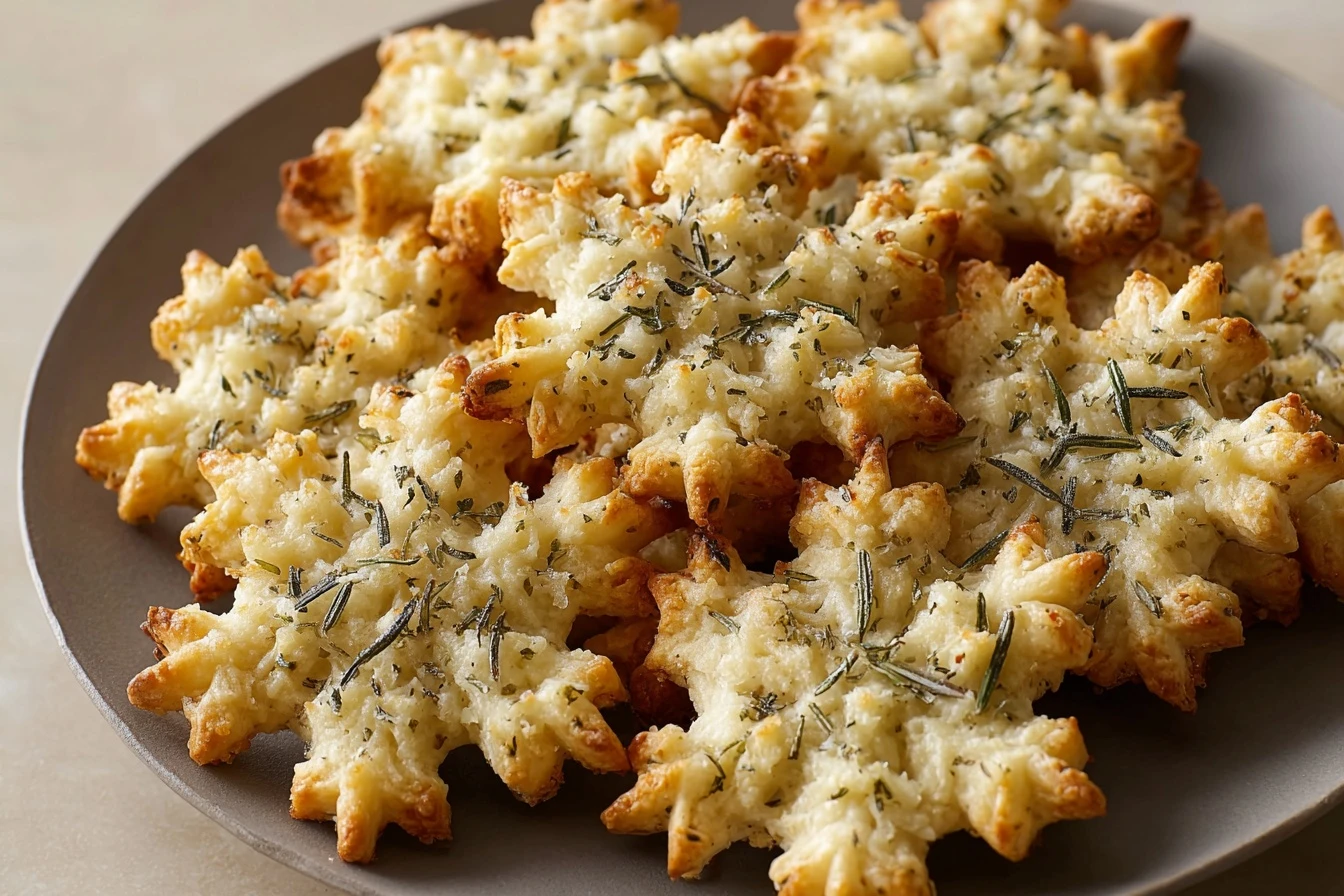Irresistible Savory Rosemary Parmesan Snowflake Cookies 3 Irresistible Savory Rosemary Parmesan Snowflake Cookies