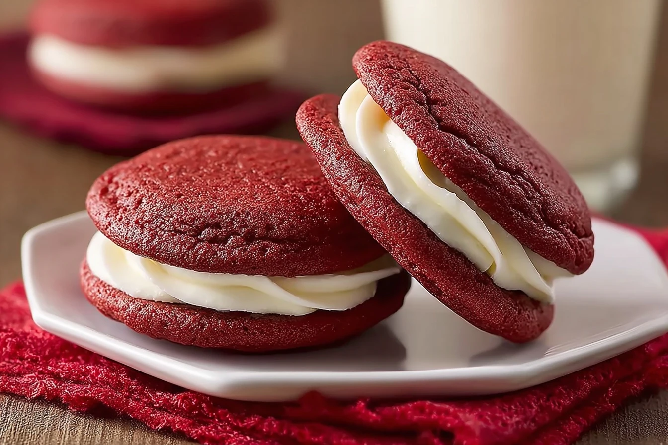 Red Velvet Sandwich Cookies Recipe Buy Red Velvet Sandwich Cookies Online Best Bakery For Red Velvet Cookies Homemade Red ...