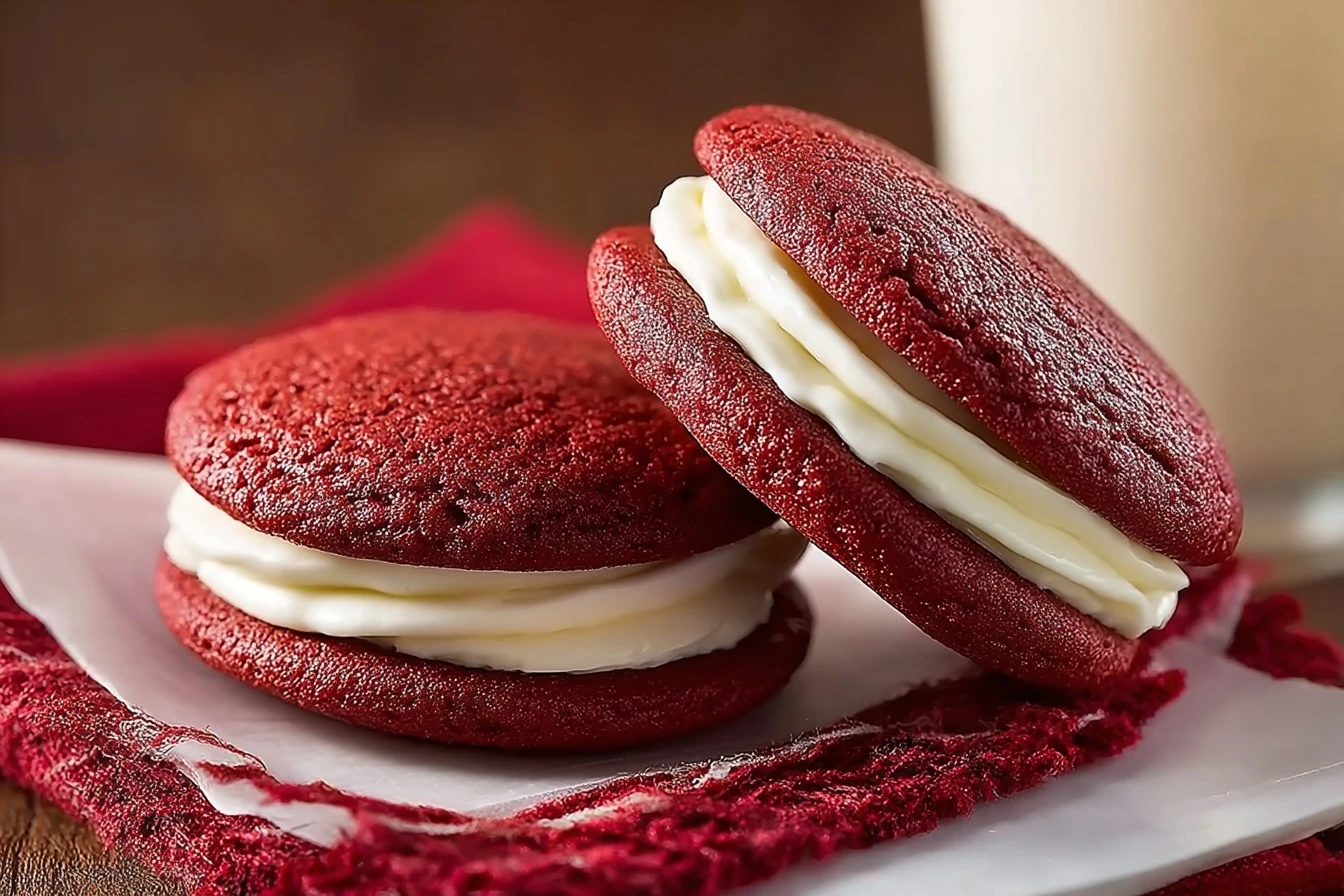 Red Velvet Sandwich Cookies Recipe Buy Red Velvet Sandwich Cookies Online Best Bakery For Red Velvet Cookies Homemade Red ...