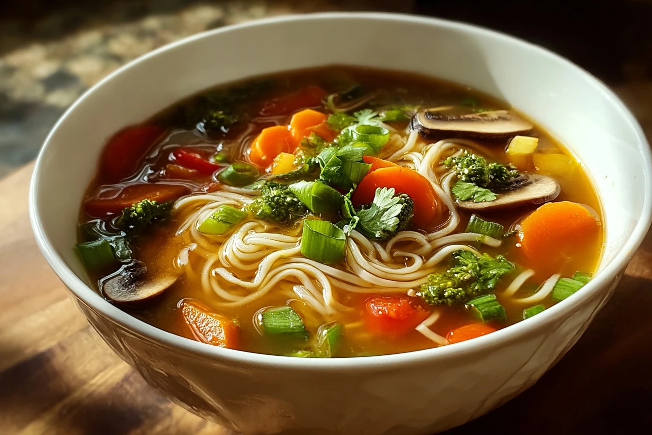 Revitalize Your Day Healing Ginger Garlic Broth Noodles