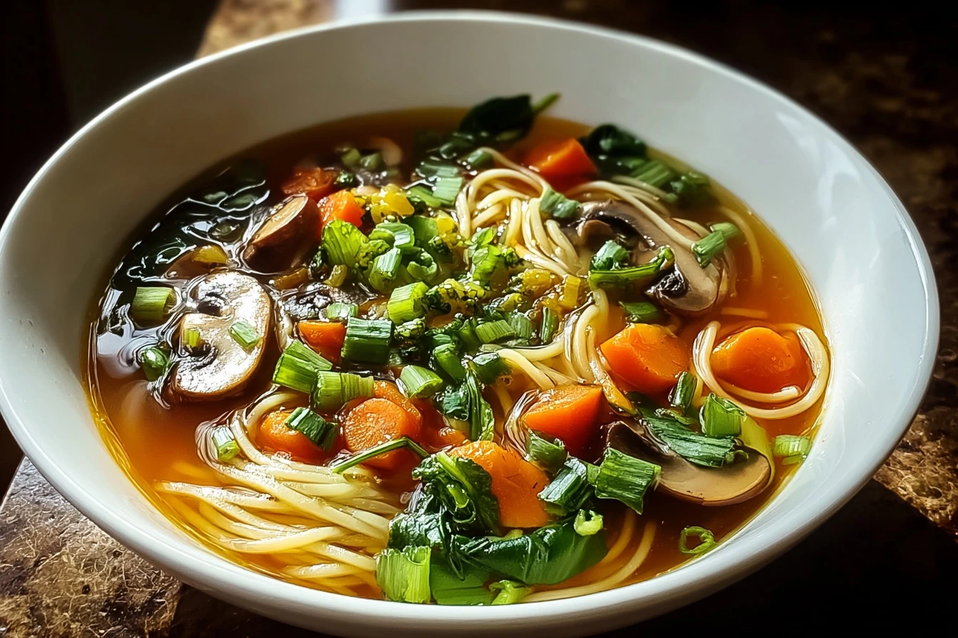 Revitalize Your Day Healing Ginger Garlic Broth Noodles