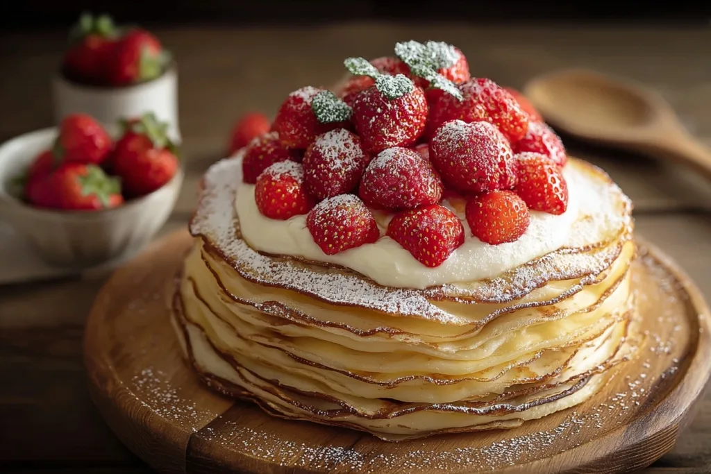 Strawberry Crepe Cake