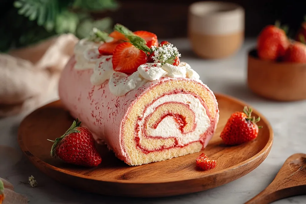 Strawberry Swiss Roll