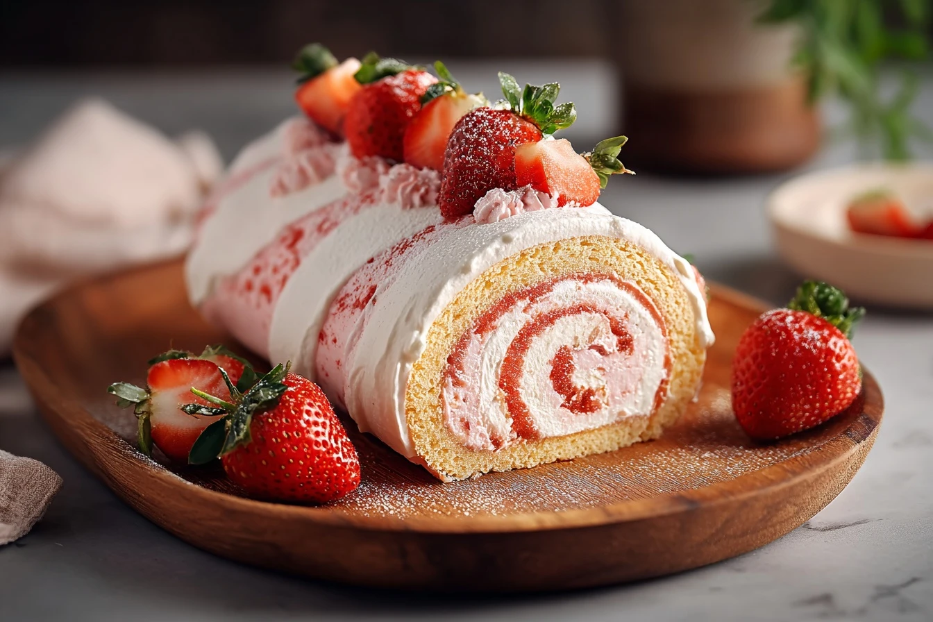 Strawberry Swiss Roll