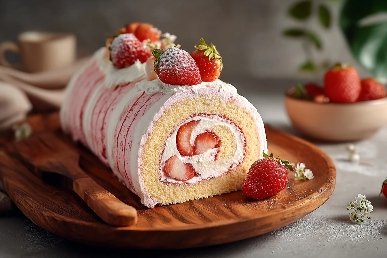 Strawberry Swiss Roll