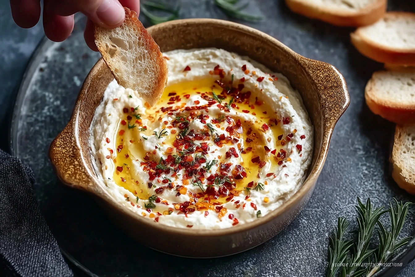 Sweet Spicy Whipped Feta Dip Hot Honey Ultimate