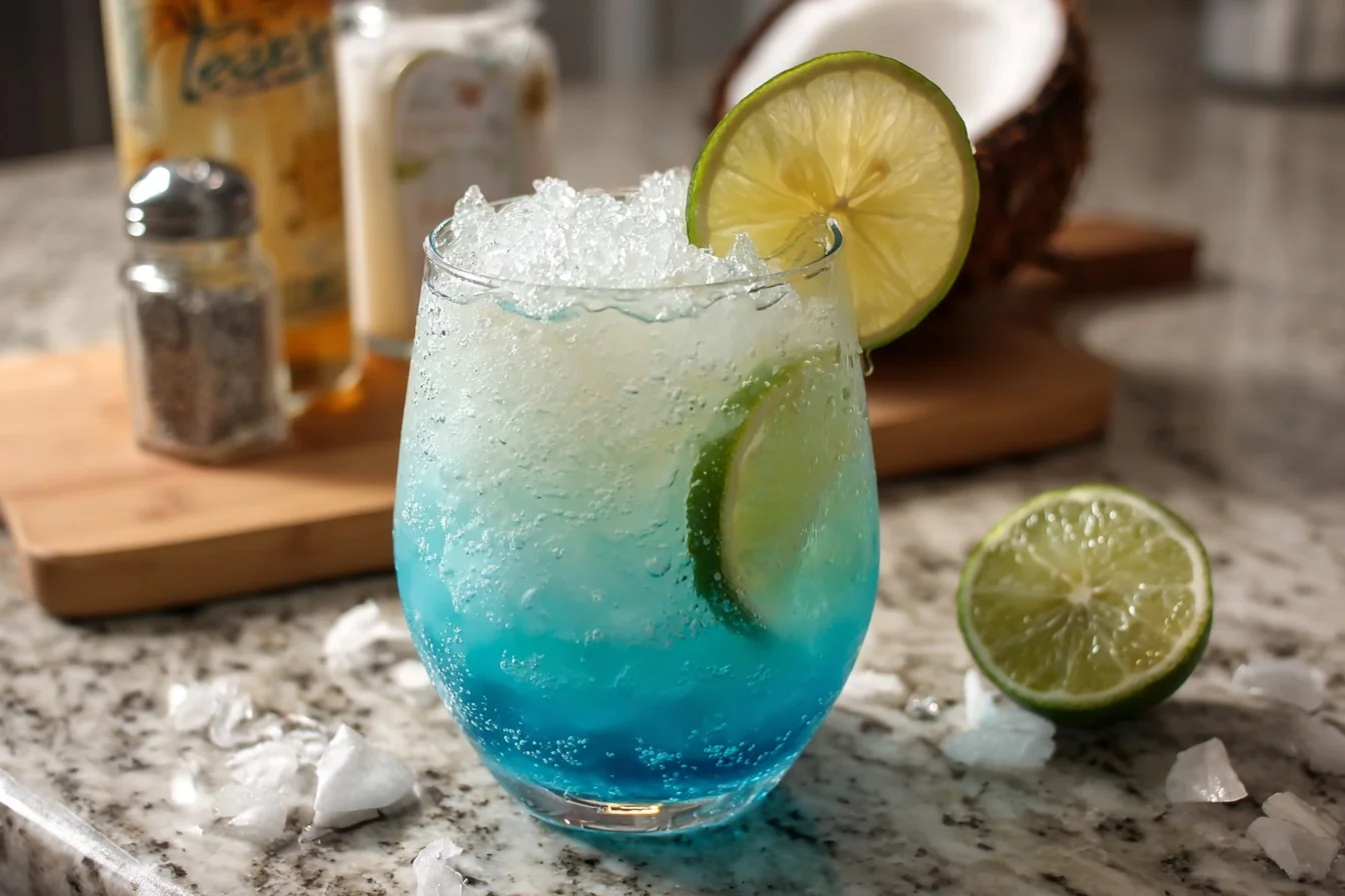 blue lagoon coconut rum cooler end