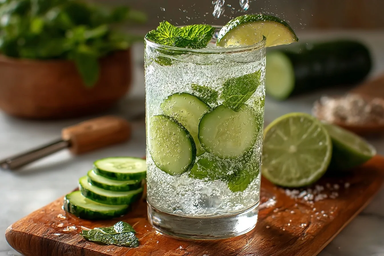 cucumber mint gin tonic refresher end