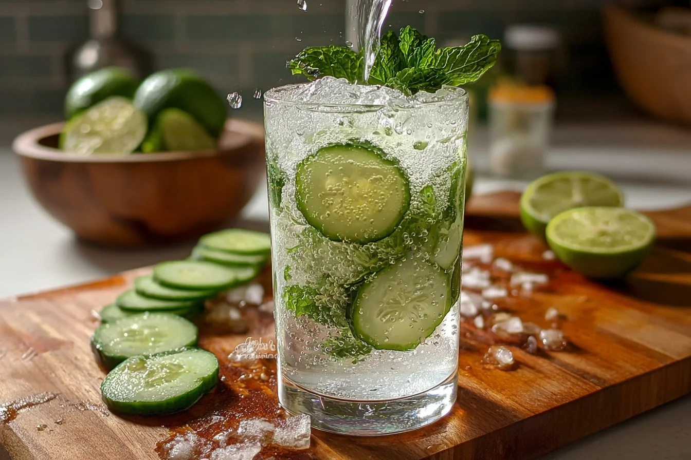 cucumber mint gin tonic refresher middle
