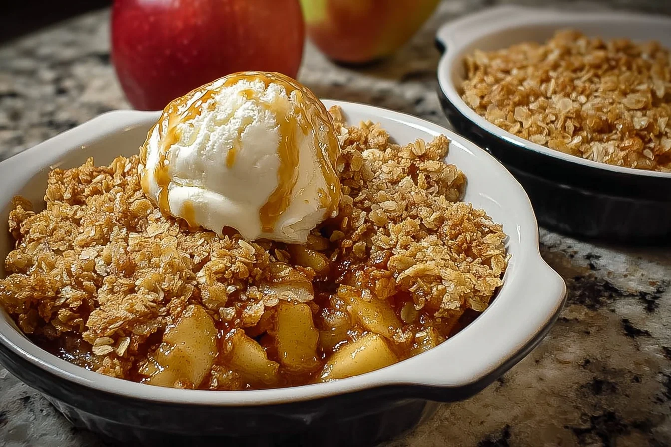 healthy apple crisp for two end