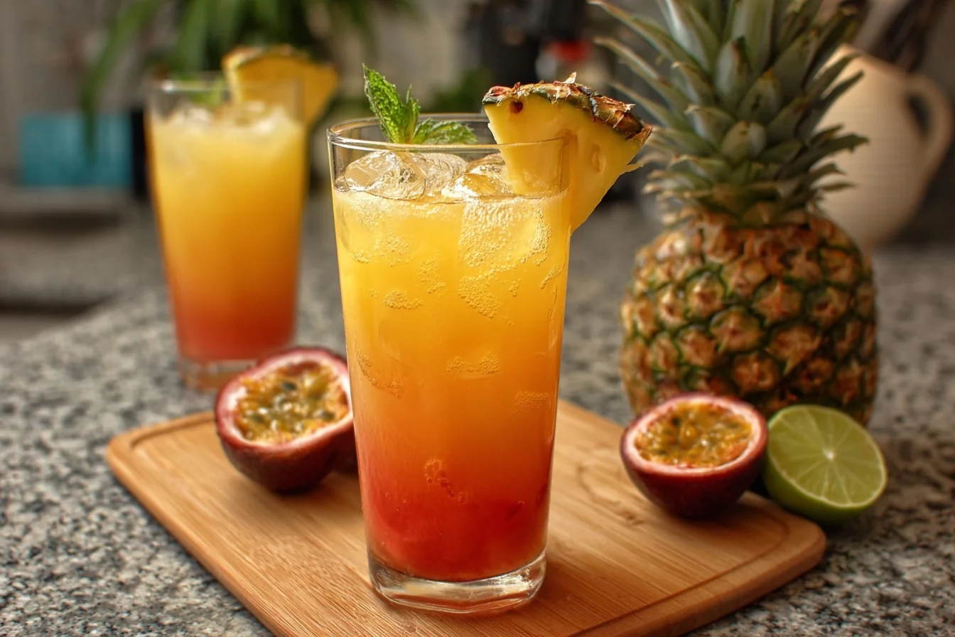 pineapple passionfruit tequila sunrise punch end