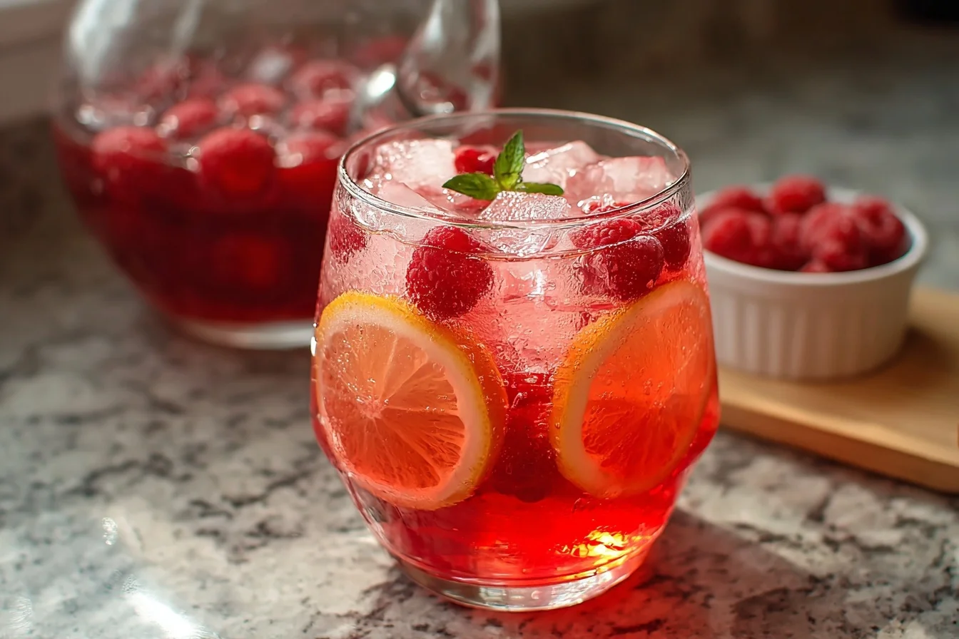 raspberry rose hibiscus punch cooler end