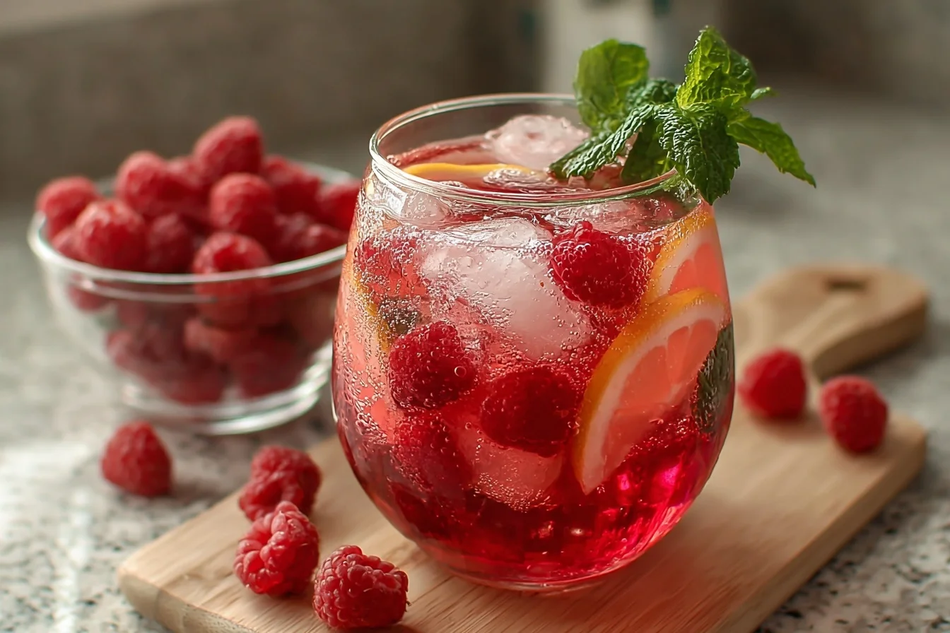 raspberry rose hibiscus punch cooler middle