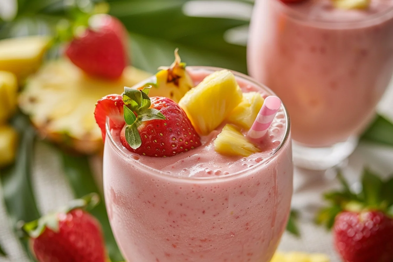 Strawberry Piña Colada Smoothie 5 strawberry piña colada smoothie