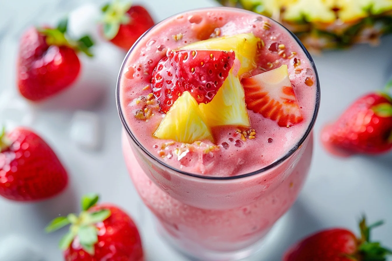 Strawberry Piña Colada Smoothie 3 strawberry pi a colada smoothie middle