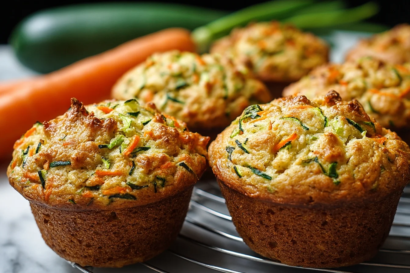 zucchini and carrot breakfast muffins end