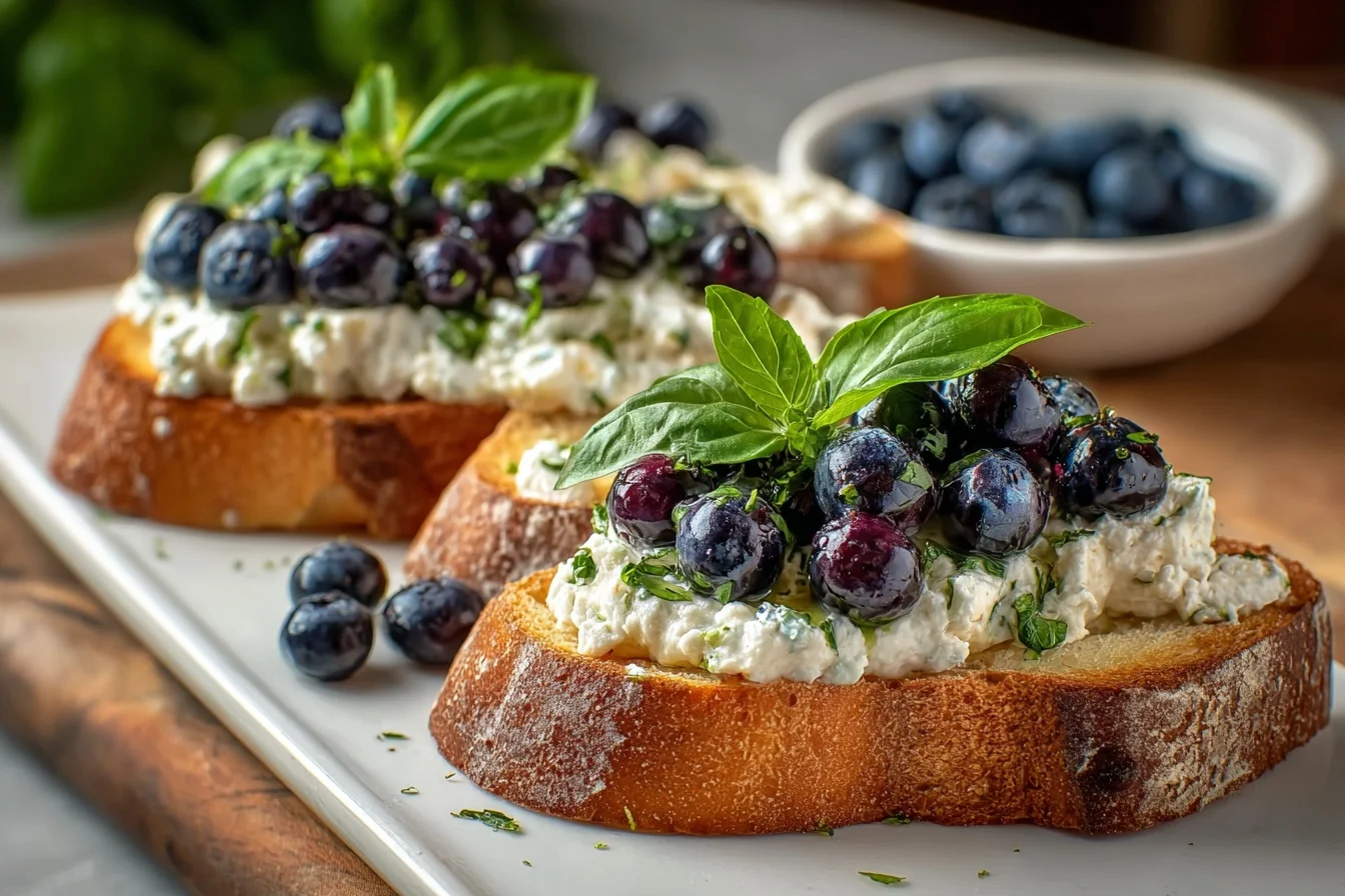 basil blueberry ricotta bruschetta 7 tasty variations end