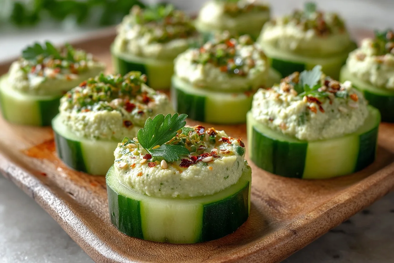 cucumber hummus bites 6 refreshing appetizers end