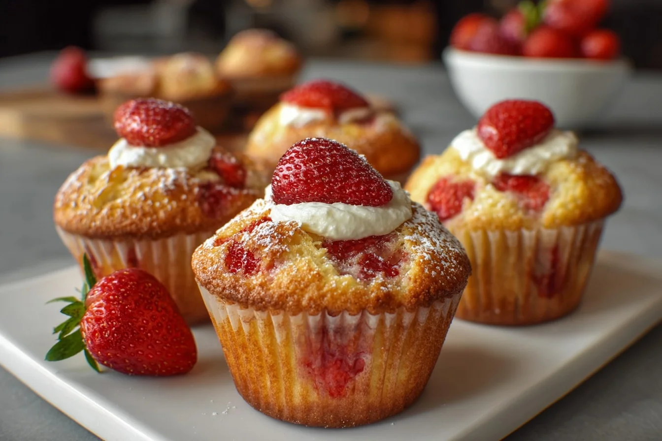 irresistible strawberry shortcake muffins end
