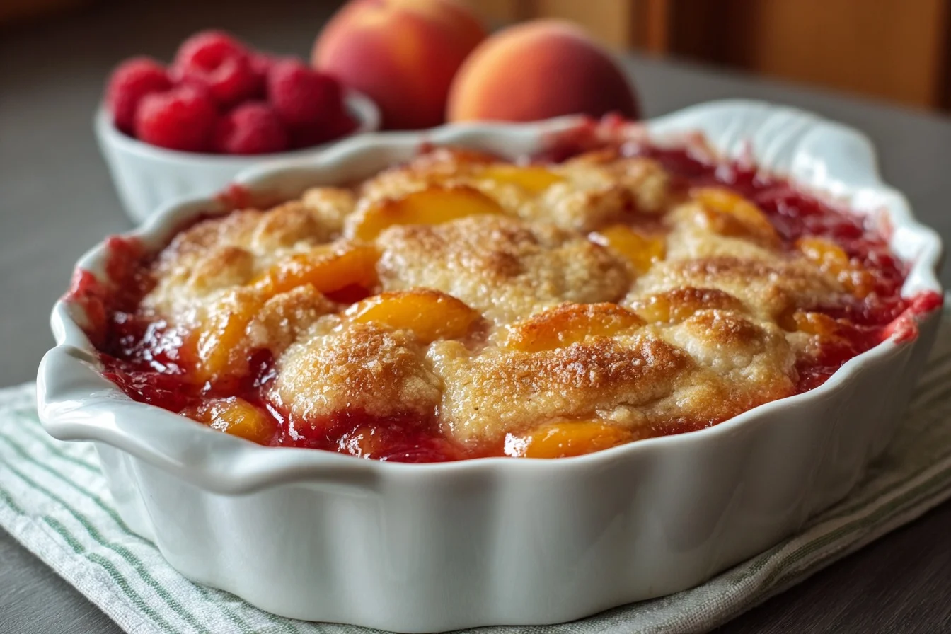 Peach Raspberry Cobbler: 5 Easy Steps to Delight in 15 2 peach raspberry cobbler 5 easy steps to delight in 15 top