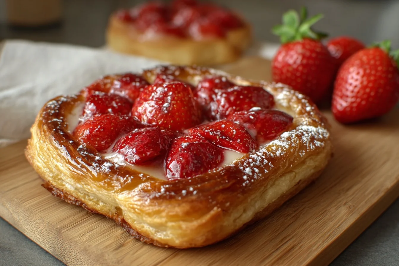 quick easy strawberry danish end