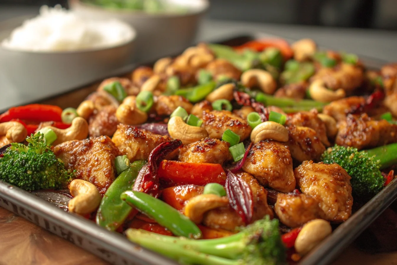 sheet pan cashew chicken 5 easy dinner ideas in 15 minutes middle
