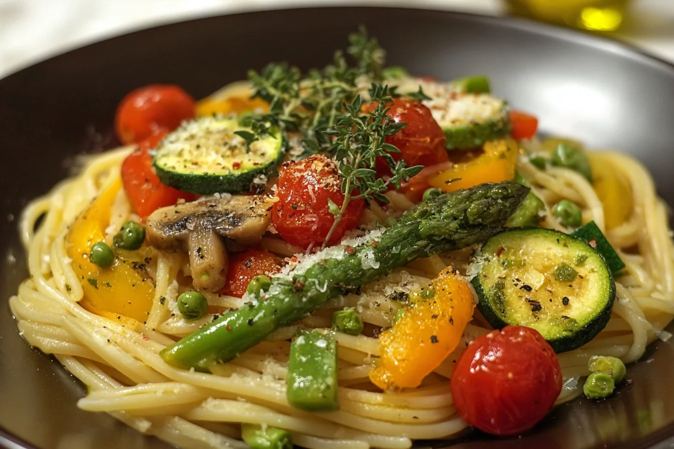 vegetarian pasta primavera 4 colorful dishes end