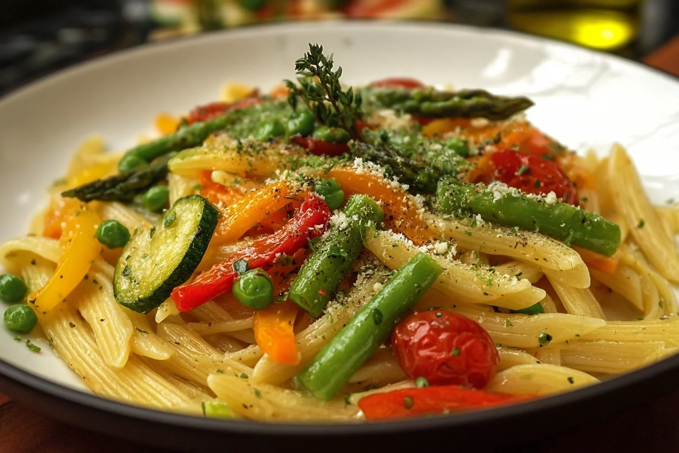 vegetarian pasta primavera 4 colorful dishes middle