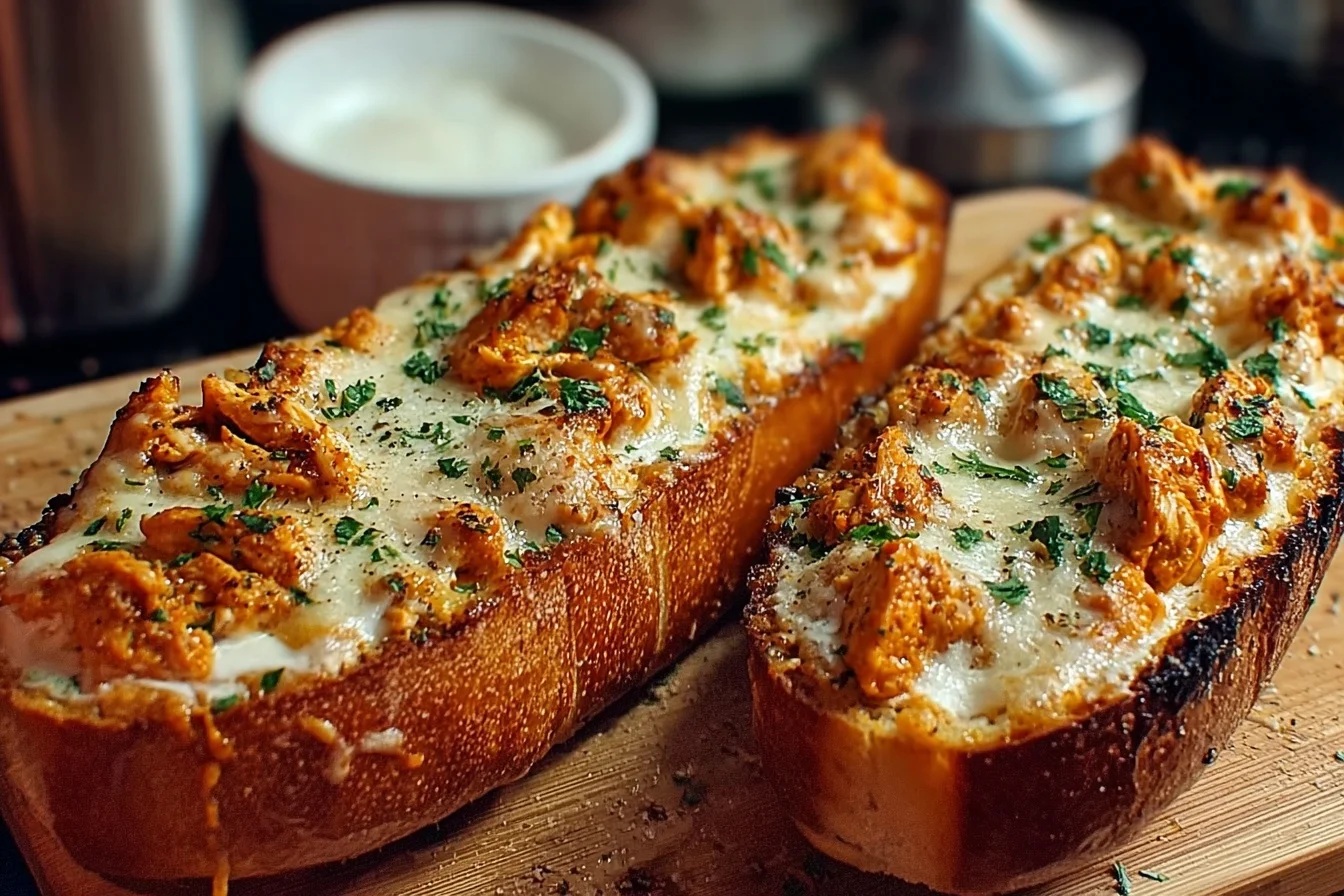easy buffalo chicken french bread 5 middle