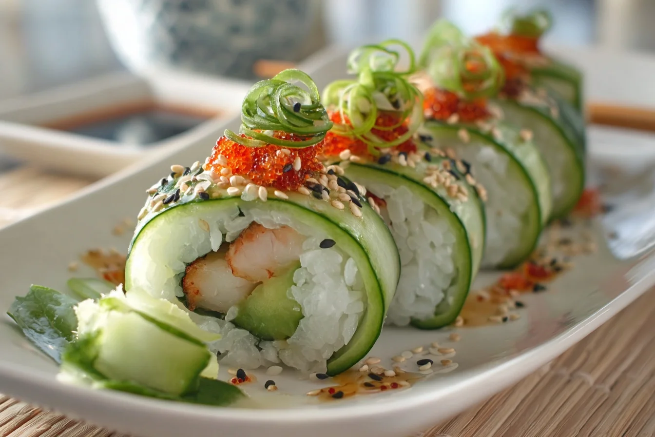 easy hacks california roll cucumber 5 end