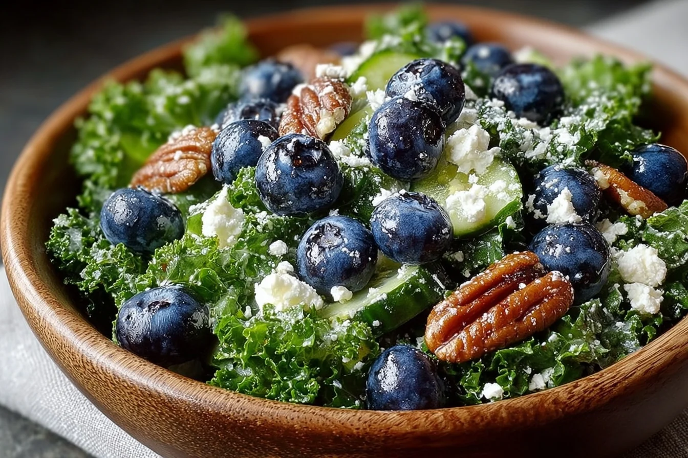 Easy kale blueberry salad 5 2 easy kale blueberry salad 5 top