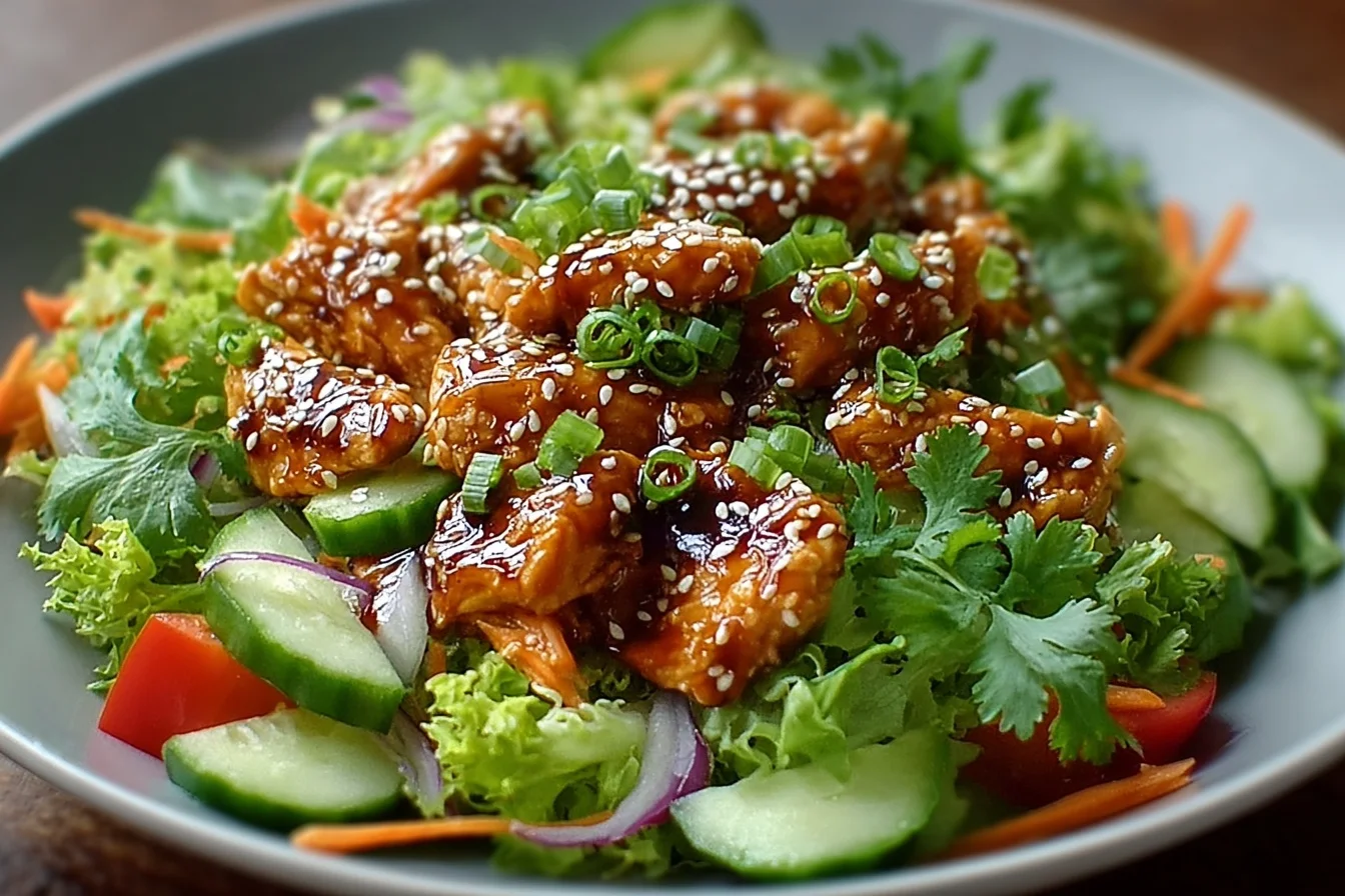 Easy sesame chicken salad 5 2 easy sesame chicken salad 5 top