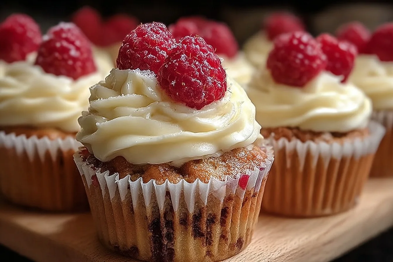 easy white chocolate raspberry cupcakes 5 end